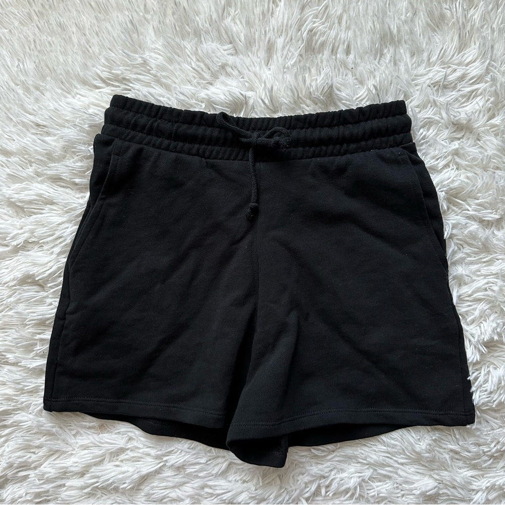 Zara Loungewear High Rise Cotton Shorts Black Size S